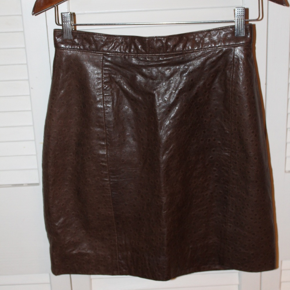 Vintage Leather Mini Skirt